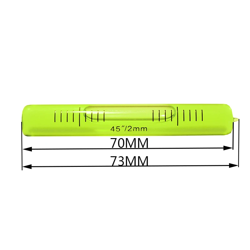 Long Glass Spirit Level Bubble Ampoules For Inclinometer Horizontal Measuring Instrument Diameter 11mm