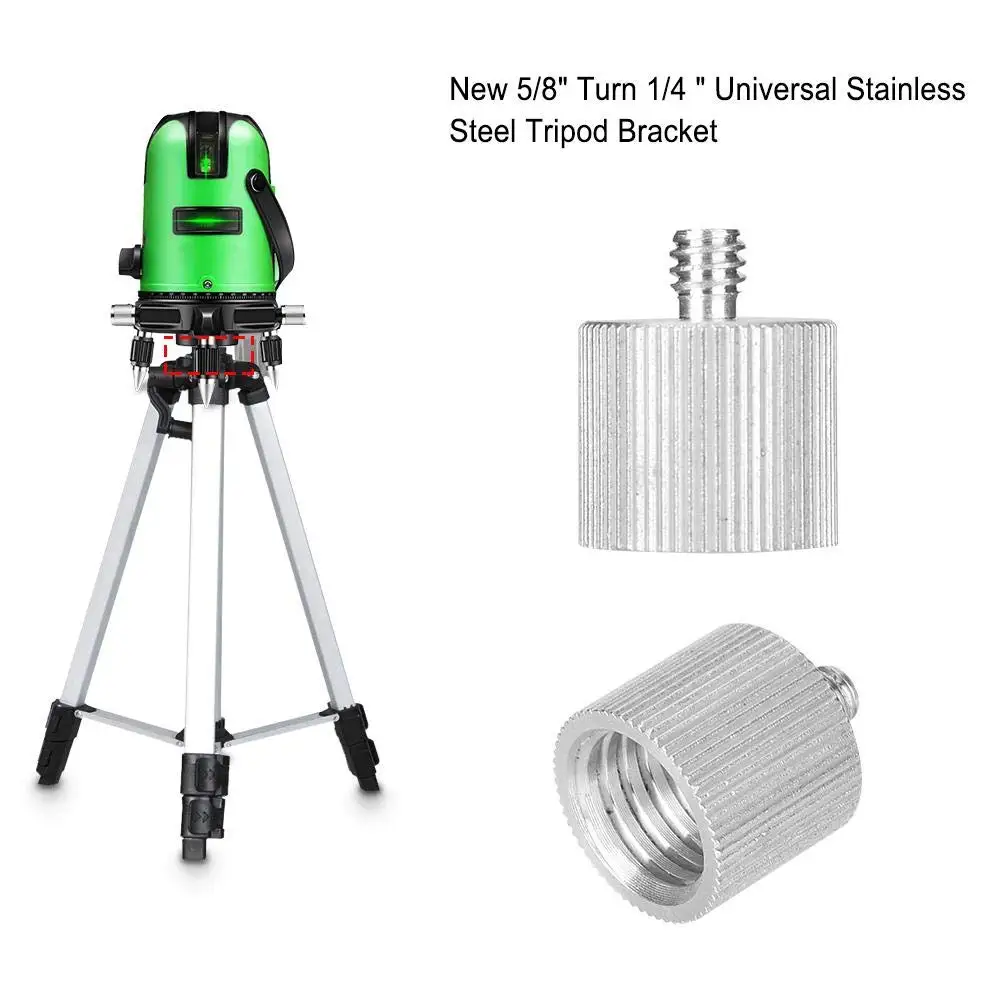 2Pcs อลูมิเนียมอัลลอยด์อะแดปเตอร์,ระดับวงเล็บสกรูแปลง Nut,universal 1/4ถึง5/8ระดับสกรูยึดอุปกรณ์เสริม