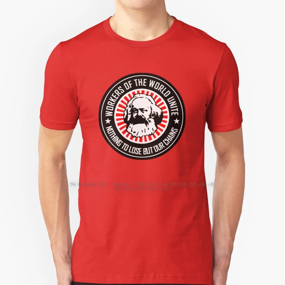 Marx-Workers Unite 100% Cotton T Shirt Marxist Marxism Engels Lenin Stalin Hitler Socialism Socialist Sociology Sociological