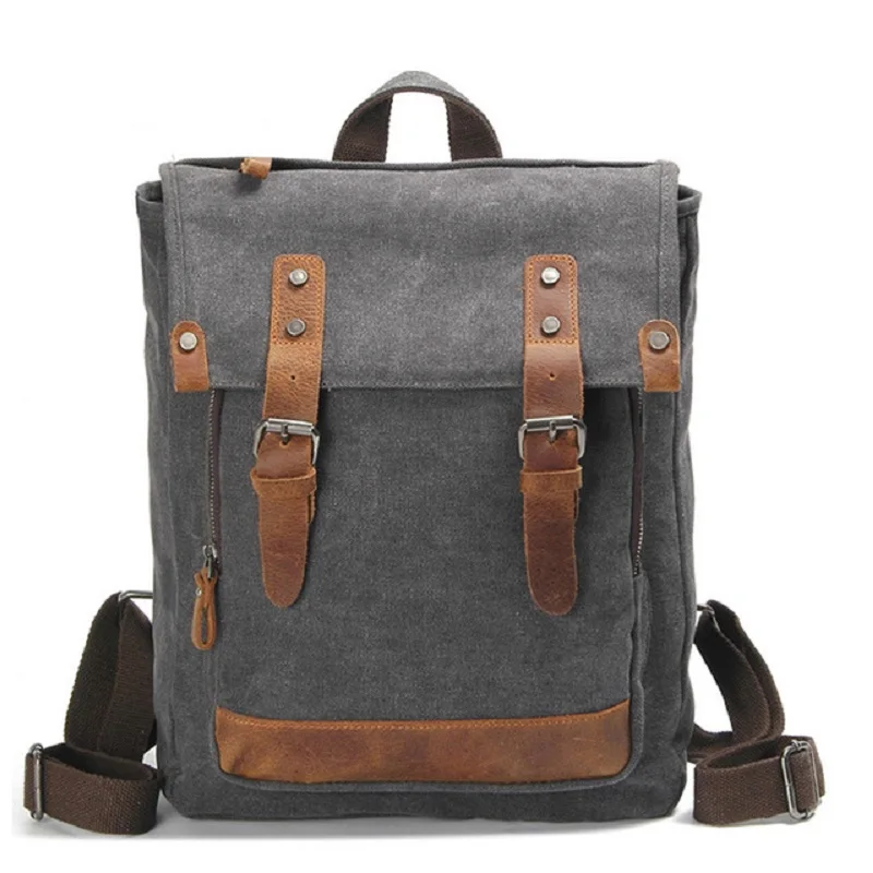 

rucksack Men Preppy Portable Fashion Men's Backpack Vintage Canvas Backpack School Bag for Men's Travel Bags Laptop Backpack