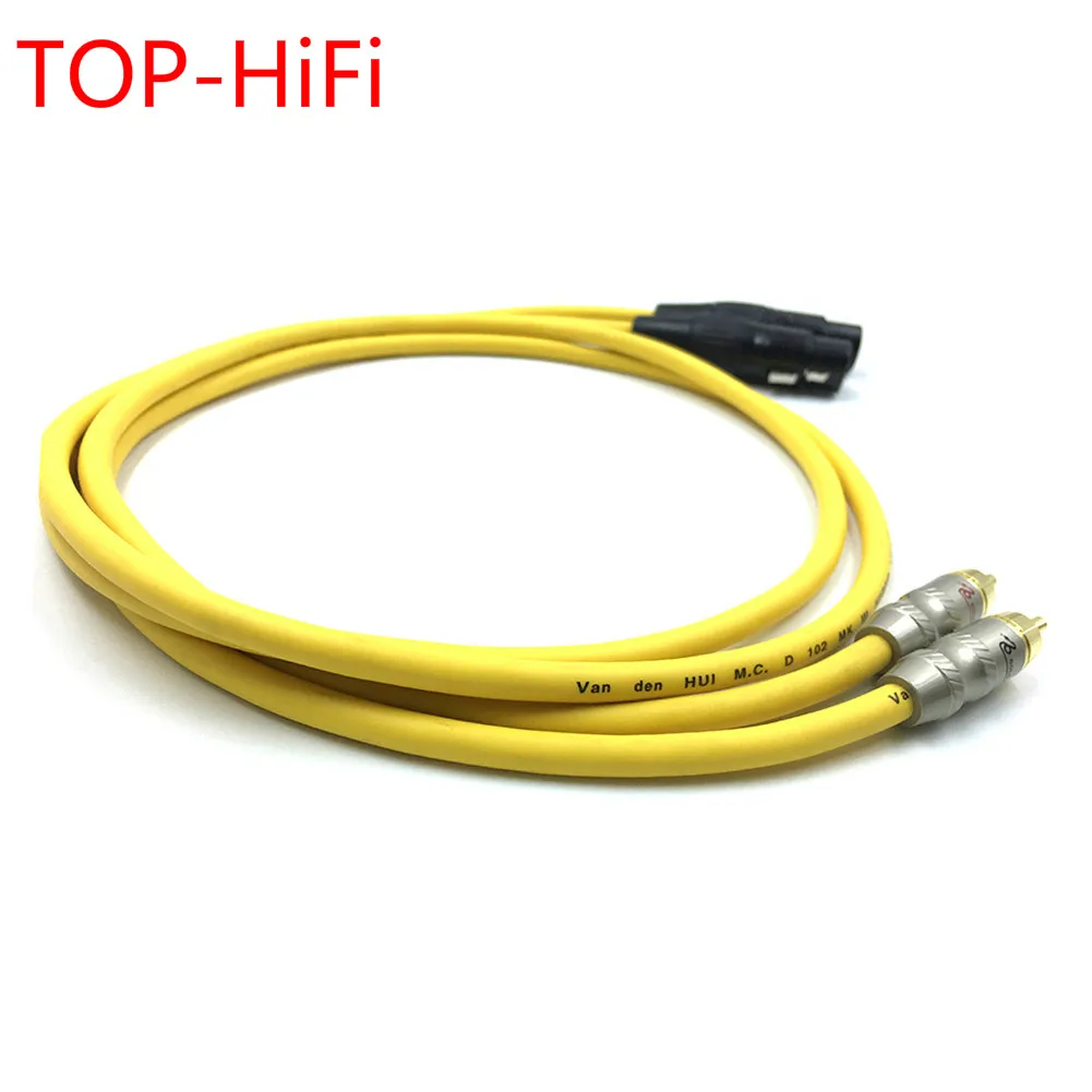 

TOP-HiFi Pair type-3 RCA to XLR Balacned Audio Cable 2RCA Male to 2XLR Female Interconnect Cable with VDH Van Den Hul102 MK III