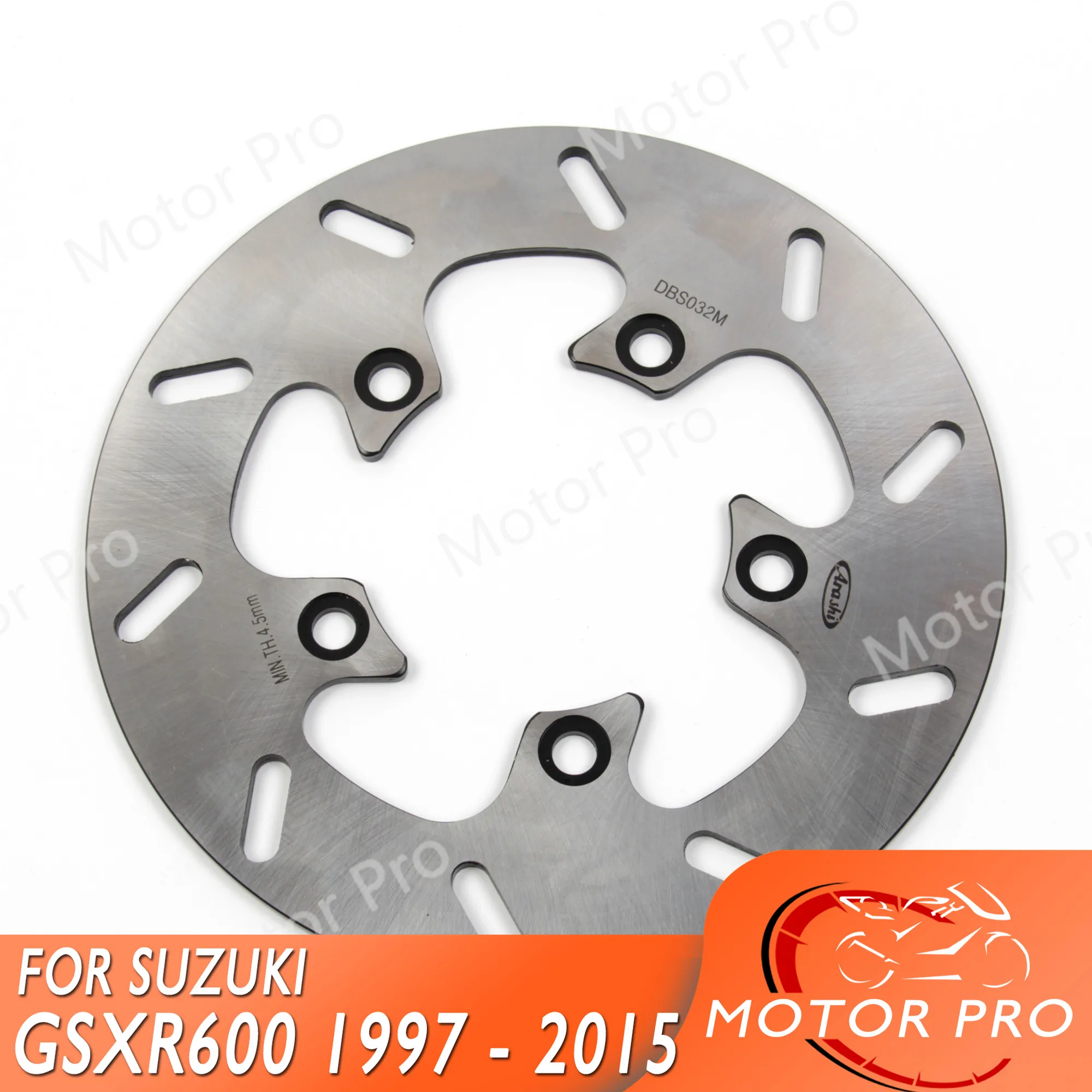 FOR SUZUKI GSXR600 1997-2017 1998 1999-2010 2011 2012 2013 2014 2015 2016 GSX R 600 GSX-R 600 Rear Brake Disc Brake Disk Rotor