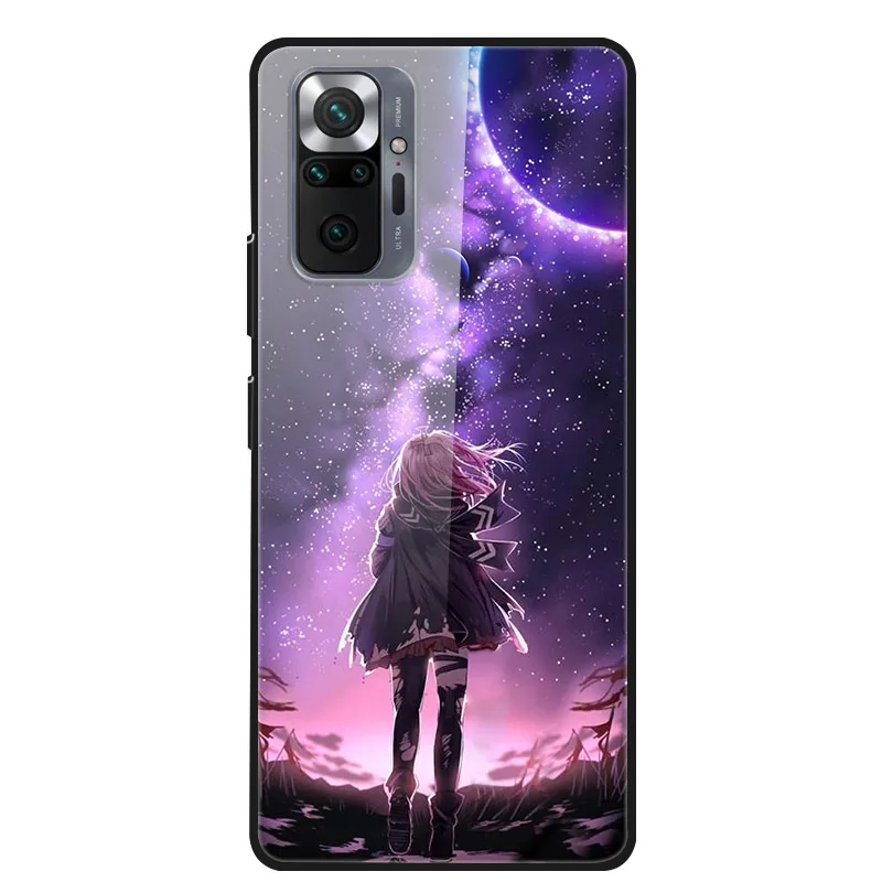 For Redmi Note 10 Pro Case Tempered Glass Fashion Cool Back Cover for Xiaomi Redmi Note 10s Phone Cases Note10 5G Luxury Fundas