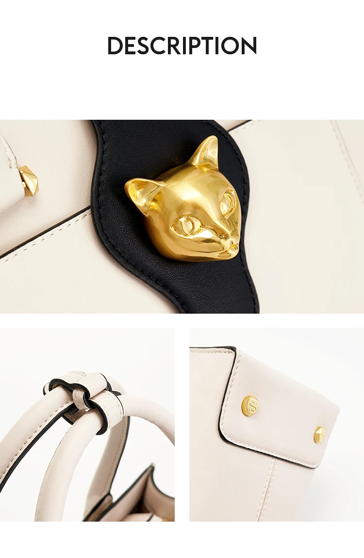 Bolsos de Mujer BAFELLI, NUEVO 2026, Moda de Celebridades, Bolso de Mano con Diseño de Gato, Bandolera, de Cuero, de Diseñador, Elegante y de Lujo