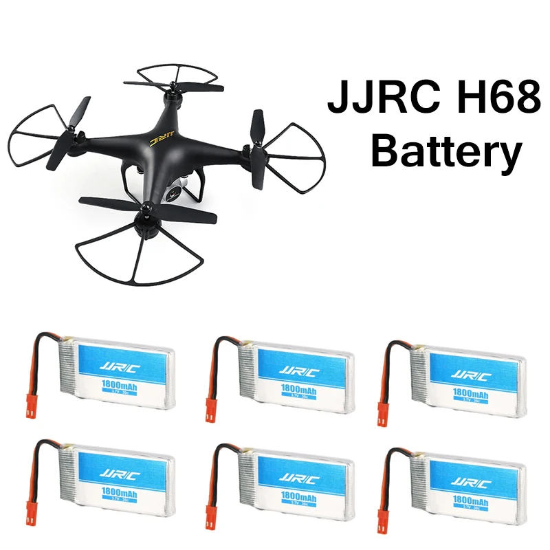 Jjrc h68-オリジナルのドローンプロペラ,バッテリー充電ケーブル3.7v 1800mah,jjrc h68 rc用スペアパーツ