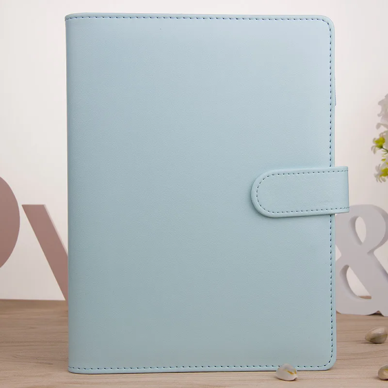 MINKYS Makronen Farbe A6/A5 PU Leder DIY Binder Photocards Sammeln Buch Tagebuch Agenda Planer Kugel Abdeckung Album Schreibwaren – Detail 9