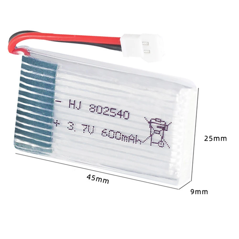 3.7V 600mAh 30C 802540 Lipo Battery For Syma X5 X5C X5SW X5SC CX-30 M68 905 QX80 K60 Upgraded 2-10pcs Battery And Charger Set