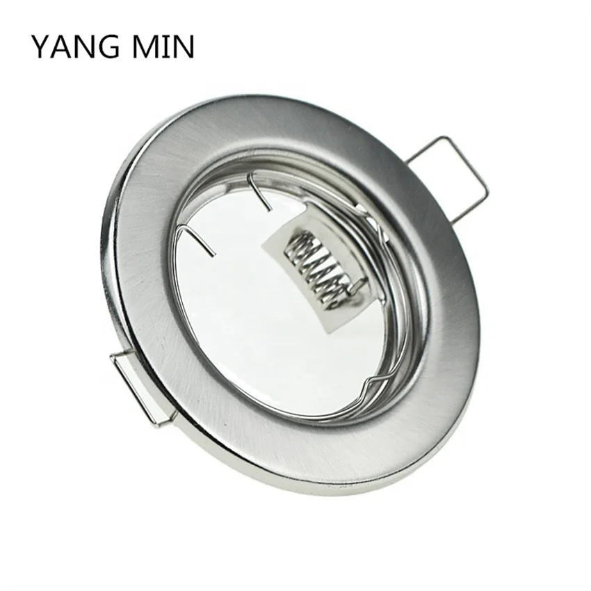 Free Shipping  GU10 MR16 Spotlights Trim Rings GU10 MR16 Light Holders Fixtures Fittings Fittings Silver Aluminium