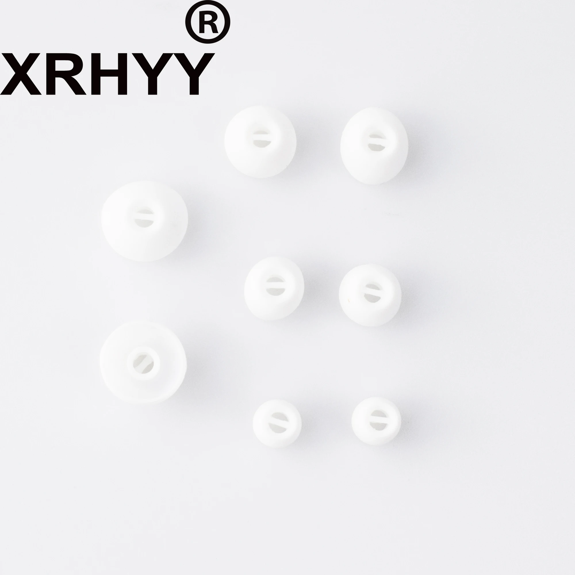 Белые Сменные ушные адаптеры XRHYY XS/S/M/L, 8 пар, вкладыши-вкладыши из мягкого силикона, наконечник для наушников Sennheiser mostum HD1