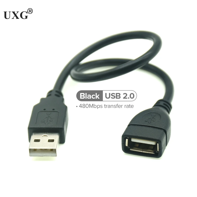 90 Degree USB 2.0 Cable Extender Cord Wire Data Transmission Cables Super Speed Data Extension M/F Short cable 0.1m 0.2m 0.5m 1m