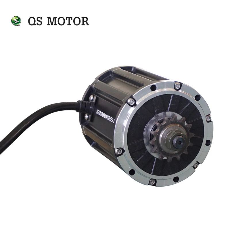 Motor de tracción media QS 120 2kW 72V60KPH con transmisión por correa