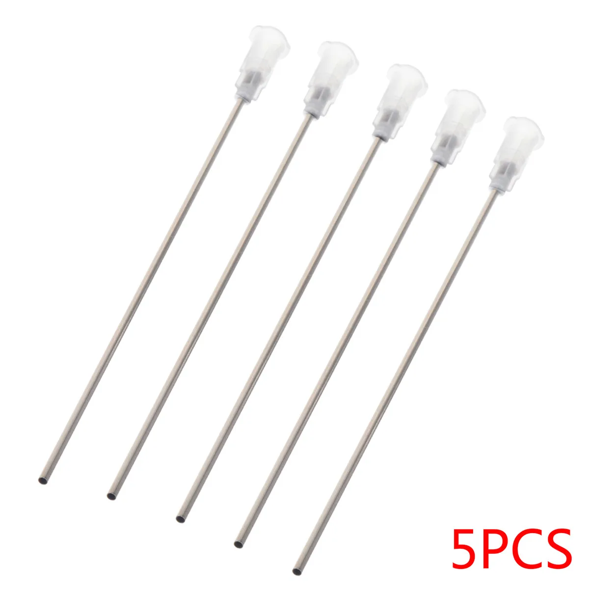 5 pz 10cm 16G aghi di erogazione smussati in acciaio inossidabile bianco colla siringa punte dell'ago per incollare riempimento inchiostro flusso di saldatura ad olio