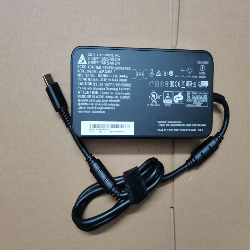 NEW OEM Delta 20.0V 14.0A 280.0W ADP-280BB B AC Adapter For MSI GP76 Leopard RTX3070 Gaming Laptop Original Charger