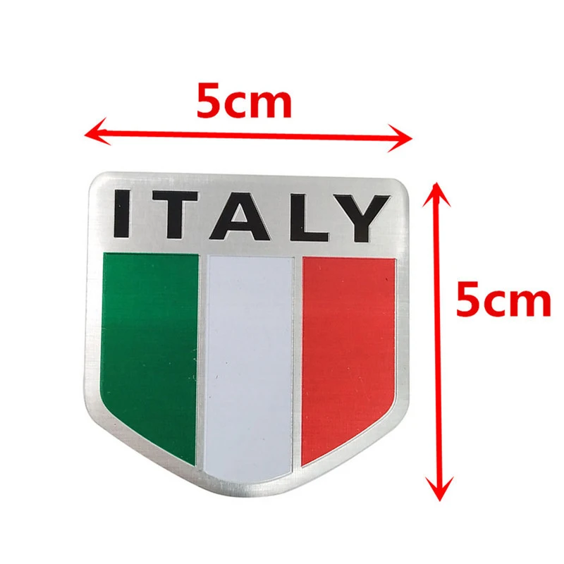 Metal Italy Flag Emblem Badge Car Styling Sticker Decal for Ferrari Maserati Lamborghini Alfa Romeo Fiat Chevrolet Honda