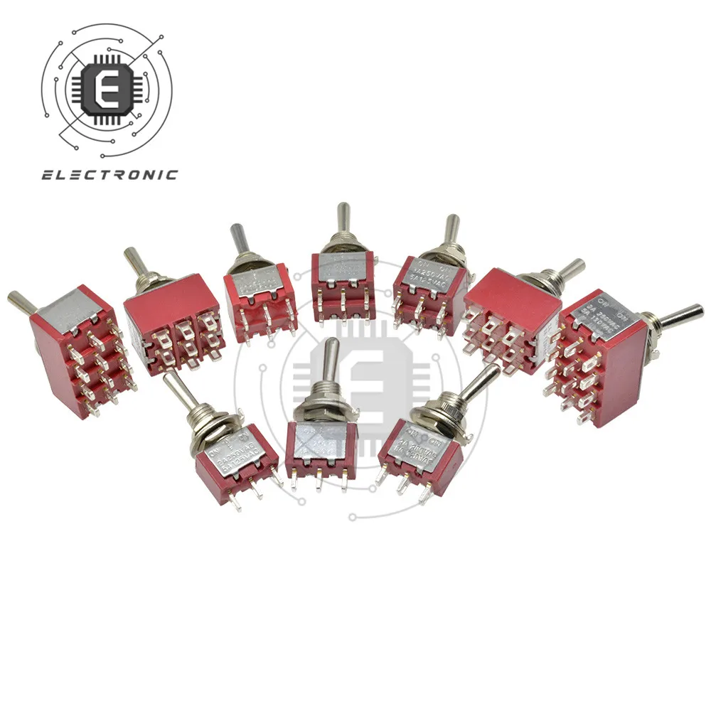 MTS-102/103/202/203/302/303/402/403/123/223/sono disponibili diversi tipi di interruttori a levetta in miniatura
