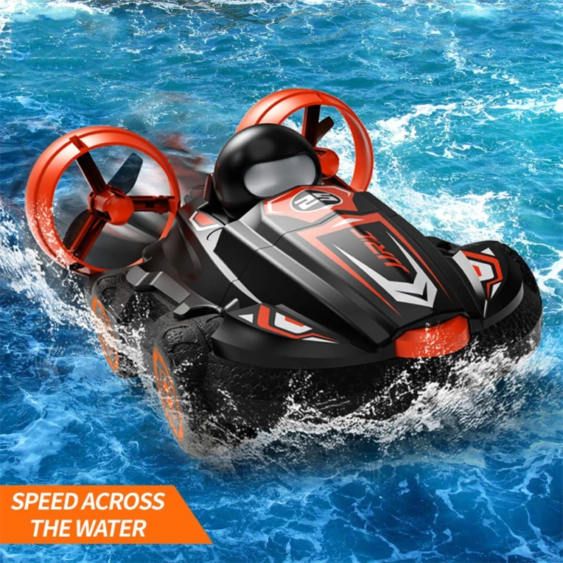 Coche multifunción de deriva de agua y tierra, 2,4G, Control remoto eléctrico, RC Hovercraft, conducción de tierra/agua, barco RC, coche de juguete, regalo para niño