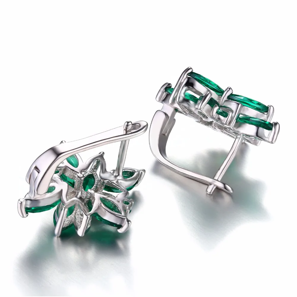 CiNily Luxury Green Emerald Cubic Zirconia 925 Sterling Silver Stud Earrings for Birthday Party Women Fine Jewelry Earring SE037