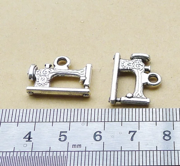 Newness 10 Pieces 15*20mm Mixed Alloy Antique Silver Color Sewing Machine Charms Pendant Accessory For DIY Jewelry Making