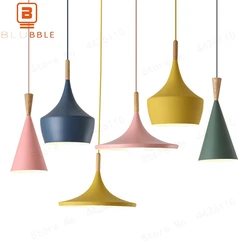 BLUBBLE  Art ABC Colorful Musical Pendant Lights  American Pendant Lamp Blue/Yellow/Green/Pink Restaurant LED Hanglamp