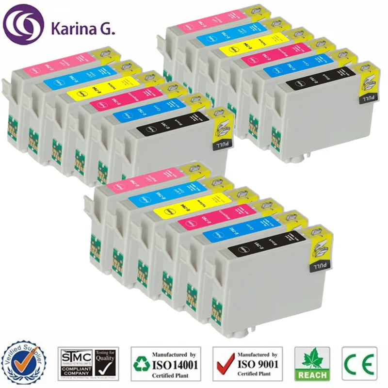 

18X Compatible Ink Cartridge T0791 - T0796 Suit for EPSON Stylus Photo P50 1500W Stylus Photo 1400 etc.