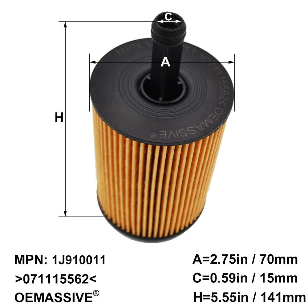 071115562C Oil Filter For Seat Alhambra 7V Altea 5P Arosa 6H Cordoba Mk2 6L Exeo 3R Ibiza Mk3 MK4 6J Leon 1P Toledo 5P Altea XL