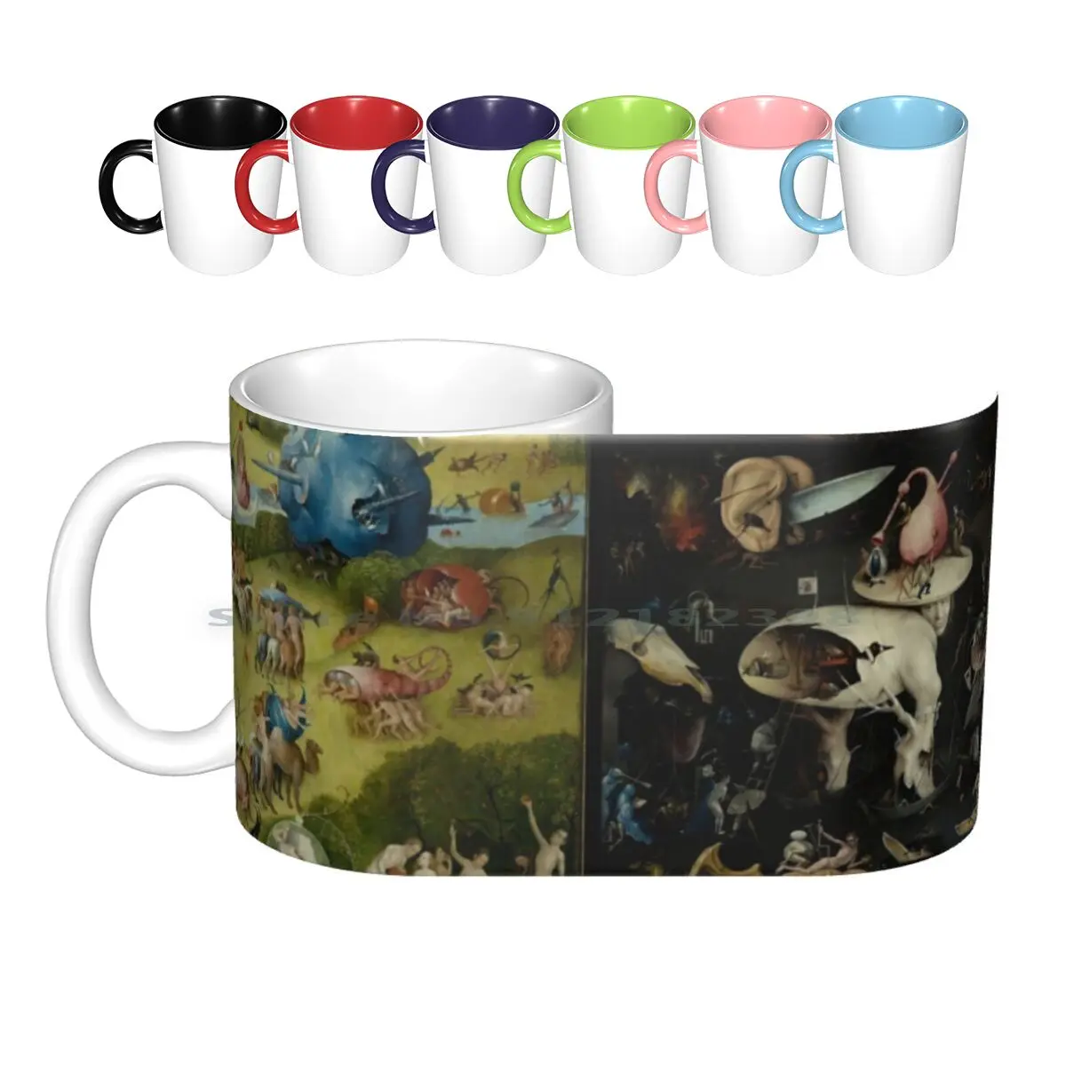 The Garden Of Earthly Delights ( 1 )-Hieronymus Ceramic Mugs Coffee Cups Milk Tea Mug Garden Earthly Delights Triptych Heaven