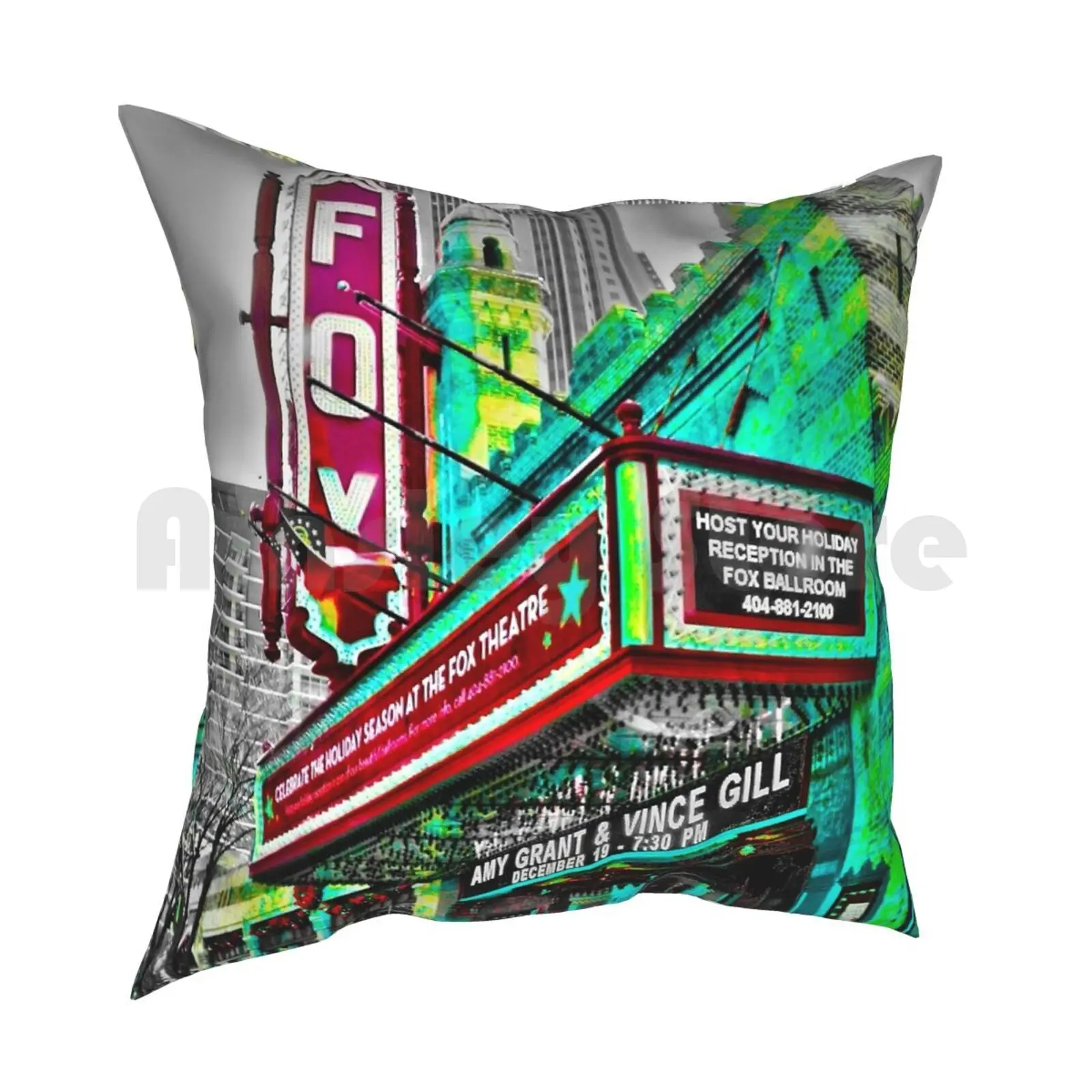 The Fabulous Fox Theater-Atlanta , Georgia Pillow Case Printed Home Soft Throw Pillow Fox Theater Fabulous Atlanta