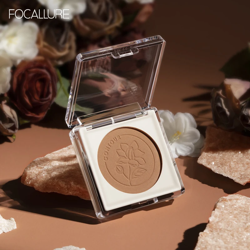 FOCALLURE Highlighter Powder Palette For Face Contour Bronzer Shimmer Illuminator Waterproof Glow Face Highlighter Makeup