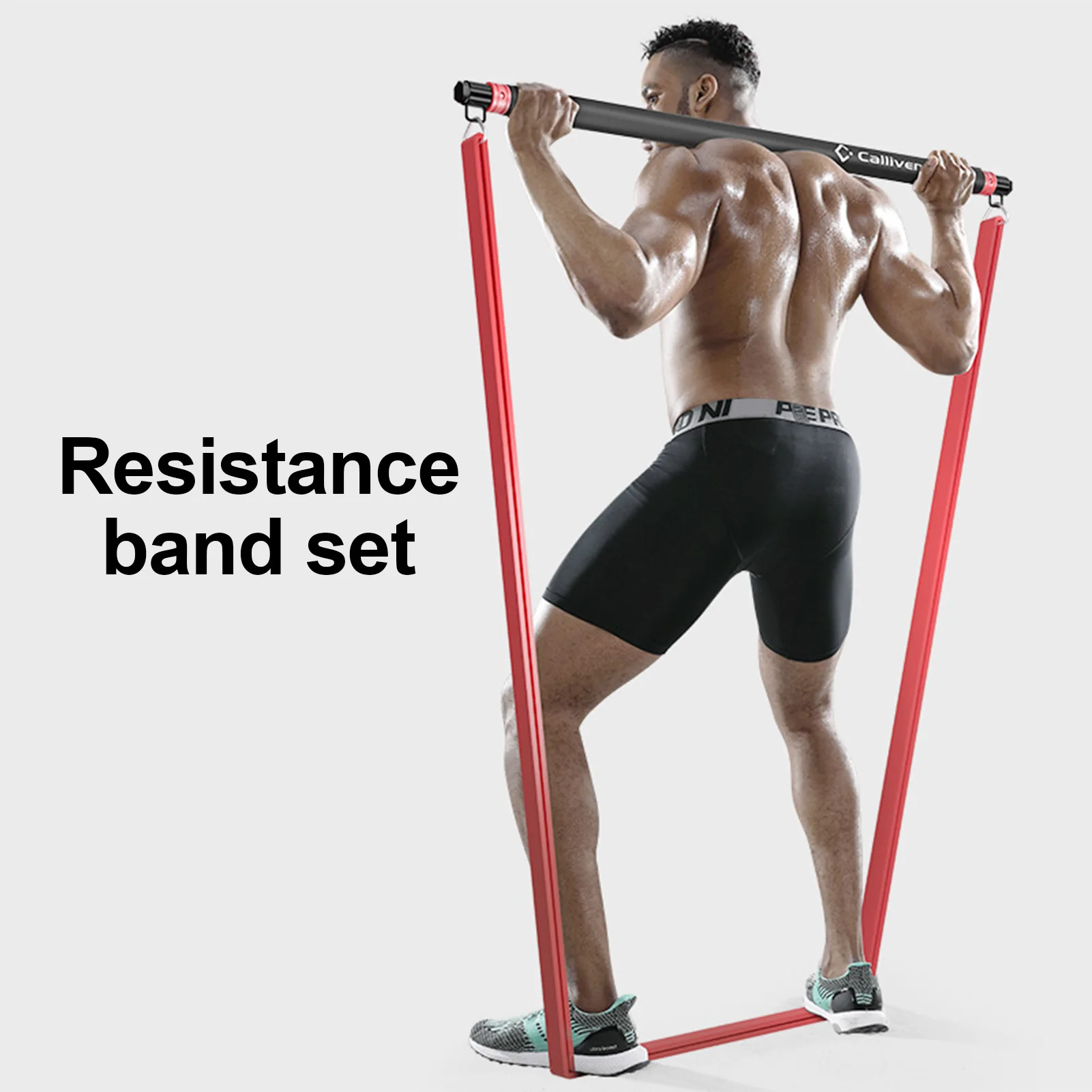 

Fitness Elastic Resistance Band Adjustable Home Bench Press Training Bar Chest Muscle Training Training Rod For Home Gym Band