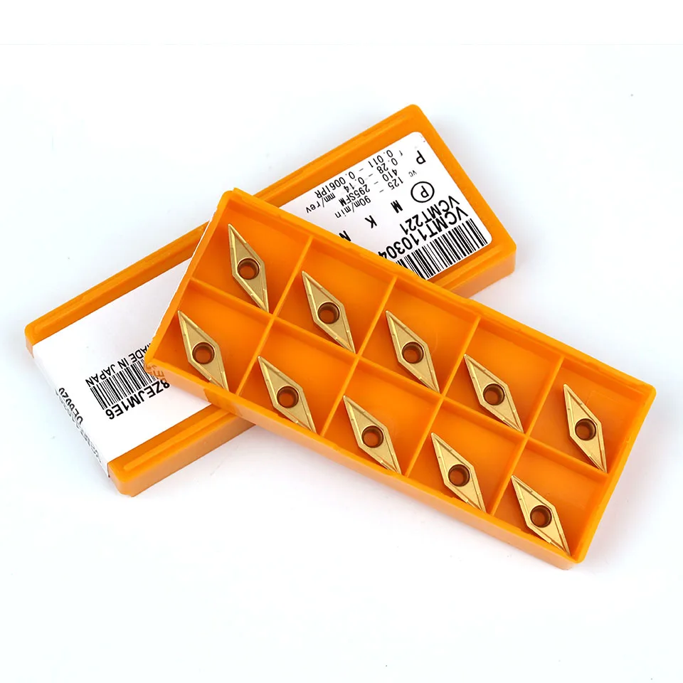 10PCS Inserti per tornitura VCMT110304 Centro di lavoro lama a rombo Utensile per tornitura interna Utensile per lavorazione in acciaio inossidabile