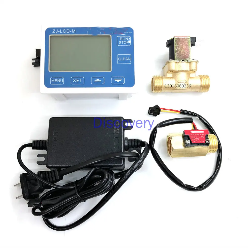 Flow Meter Quantitative Controller ZJ-LCD-M Display Screen with 4 - Minute Thread Flow Sensor and Solenoid Valve