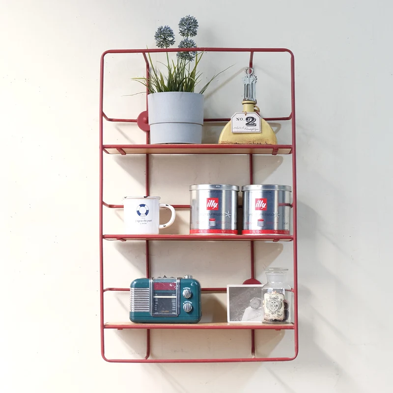 Retro Decor Metal Wall Shelf 3 Tier or Housekeeper on Wall