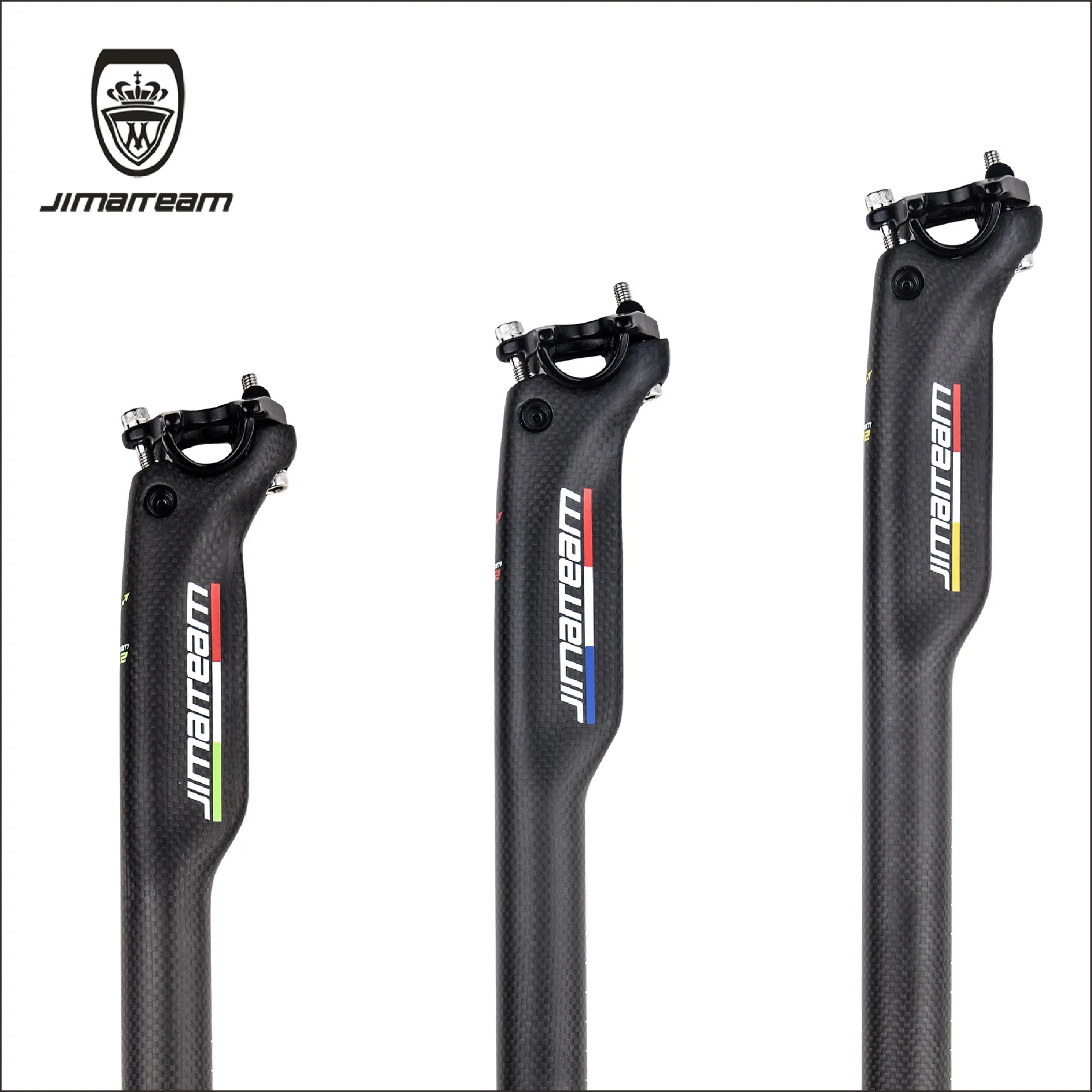 

Jimiteam-bicycle seatpost M12, carbon fiber, simple style, 3K Matt, 27.2 / 30.8/31.6mm, 2020