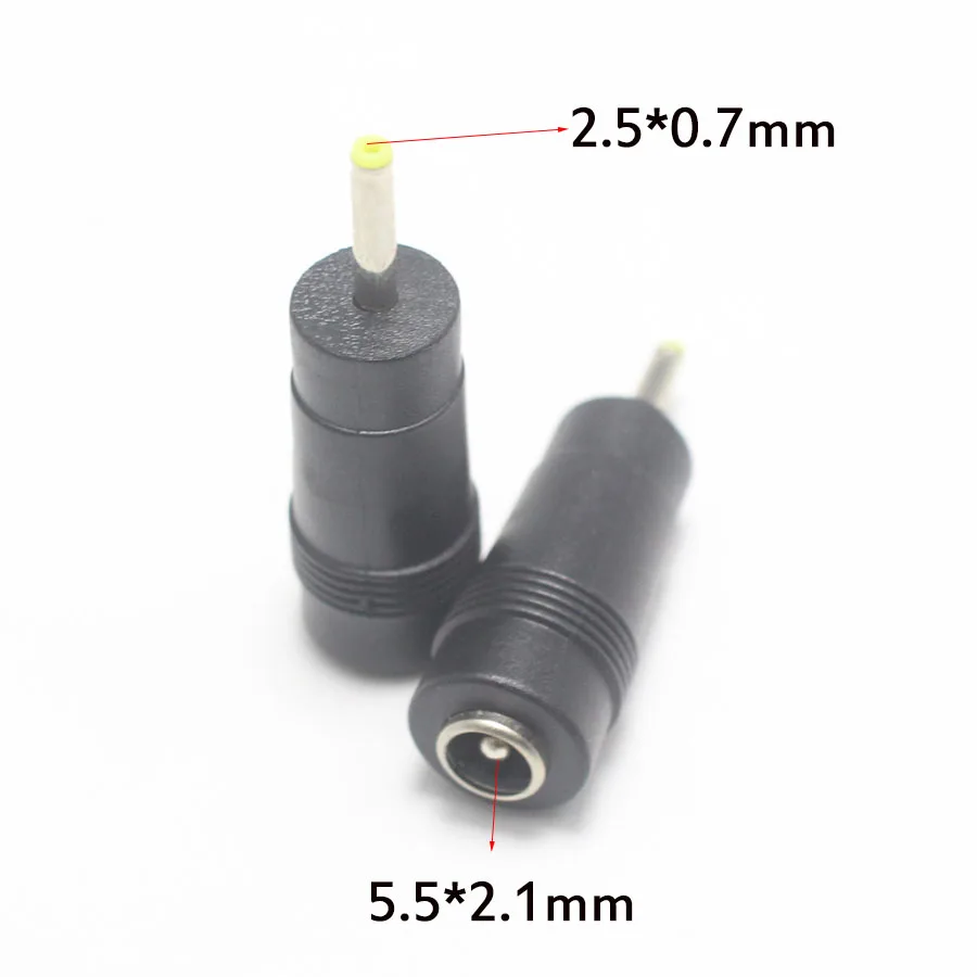 موصل طاقة تيار مستمر ، 2.5 × 0.7 مم ، ذكر إلى 5.5x2.1/5/2.5 ، مقبس أنثى ، محول كمبيوتر محمول 5.5*2.1/5.5*2.5 إلى 2.5*0.7 مللي متر ، 1/2/5 قطعة #2