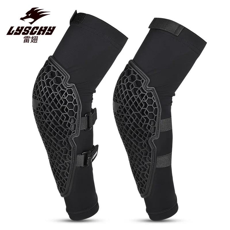 LYSCHY Summer Motorcycle Riding Soft Ice Sleeve Elbow Pads Motocross Mtb BMX DH ATV Protective Gear Bike Racing VEMAR Knee Brace