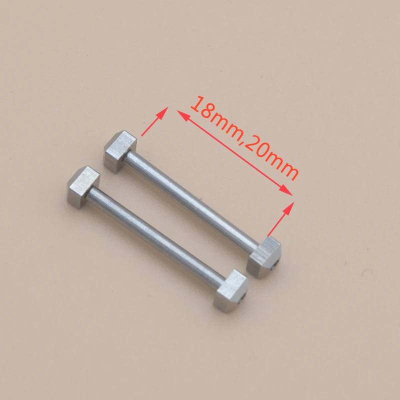 2pcs/set 18mm 20mm Steel Screw Tube For Cartier Pasha Watch Band Strap Bracelet Link Screw Bar Barts