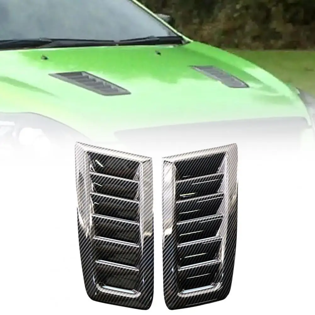 2Pcs Hood Vent Heat resistant Anti corrosive Carbon Pattern ABS Air Flow Intake Cover for Focus RS MK2 Exterior Parts