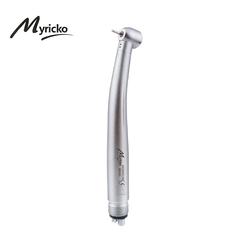 Myriko LED Dental High Speed Handpiece Single/Triple Water Spray 2/4 Holes Standard Head Push Button Dentist Equipment Tools