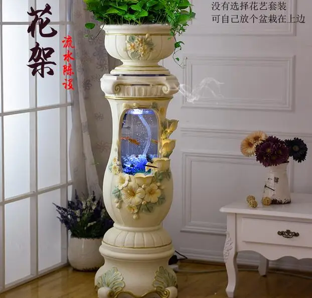 

Hall household aquarium tank decoration ultra white floor lazy person ecological self circulation