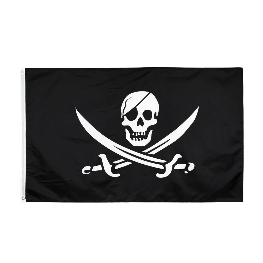 Xiangying 90x150cm Jack Rackham skull bone pirate Flag