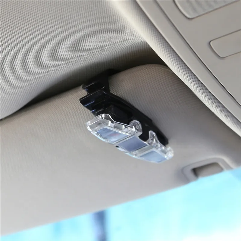 Auto Fastener Cip Auto Accessories ABS Car Vehicle Sun Visor Dual Sunglasses Eyeglasses Reading Glasses Holder Ticket Clip