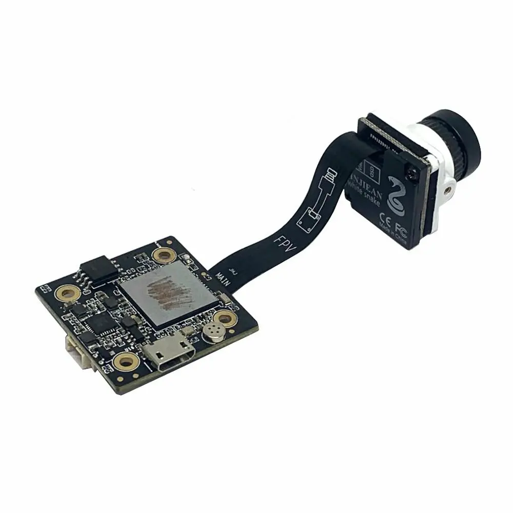 JINJIEAN White Snake 2.1mm/1.8mm Lens 1080P HD FPV Camera With DVR Support 4:3/16:9 PAL/NTSC For DIY FPV Racing Drone