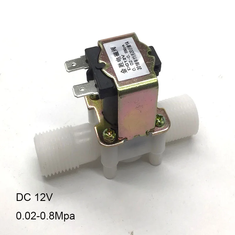 

1/2" Plastic Solenoid Valve 12V 24V 220V Magnetic Washing Machine Dispenser Normally closed Pneumatic Pressure Controller Switch