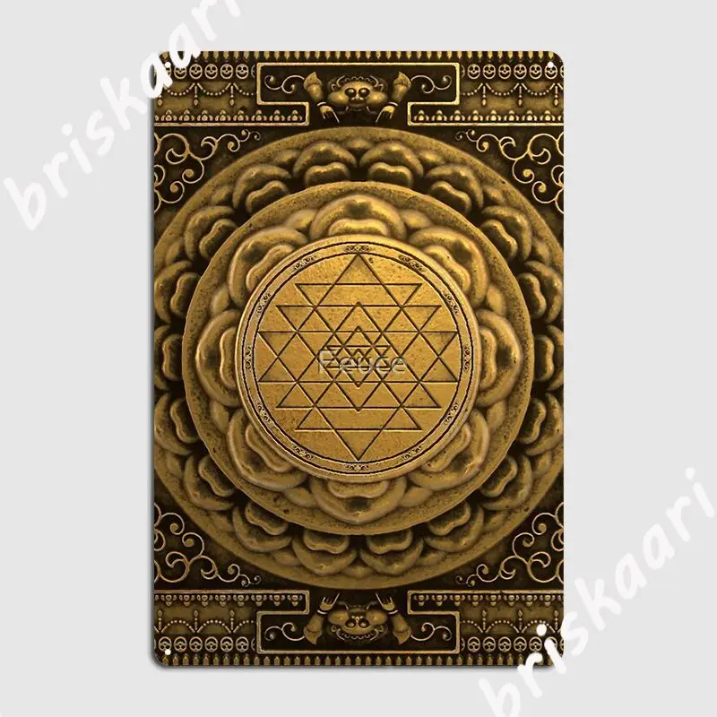 Shri Yantra Poster Metal Plaque Mural Painting Design Cinema Kitchen Club Bar Tin Sign Poster