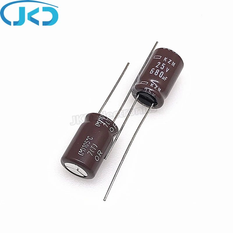 20pcs 680uF 25V NIPPON NCC KZM Series 10x16mm Ultra Low impedance 25V680uF Aluminum Electrolytic Capacitor