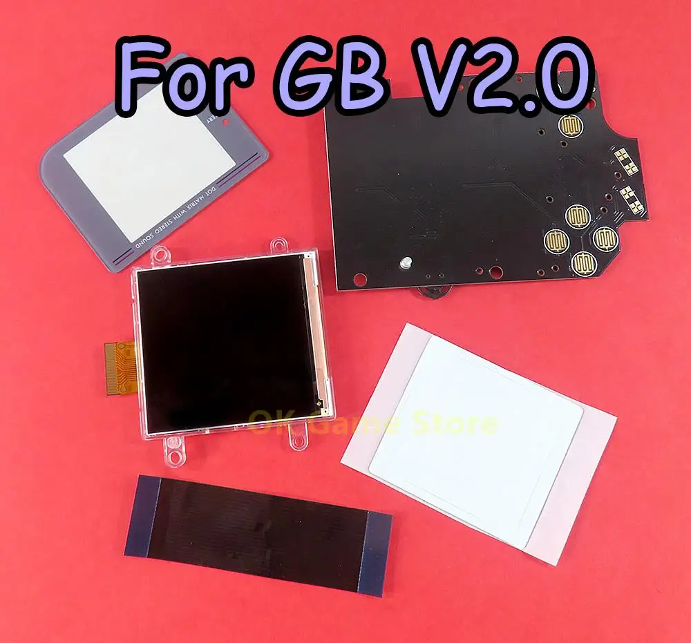 3sets Replace Highlight V2 IPS Full Screen Kits for GB DMG IPS V2.0 LCD Backlight Brightness Screen 36 retro color combinations