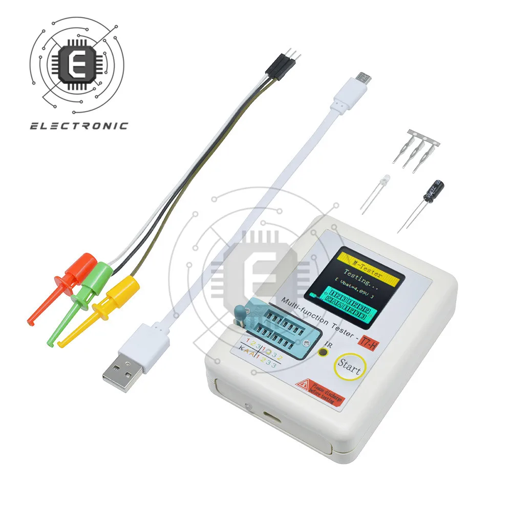 TC-T7-H TCR-T7 LCR-TC1/TC2 Transistor Tester Multimeter Colorful Display For Diode Triode MOS/PNP/NPN Capacitor Resistor