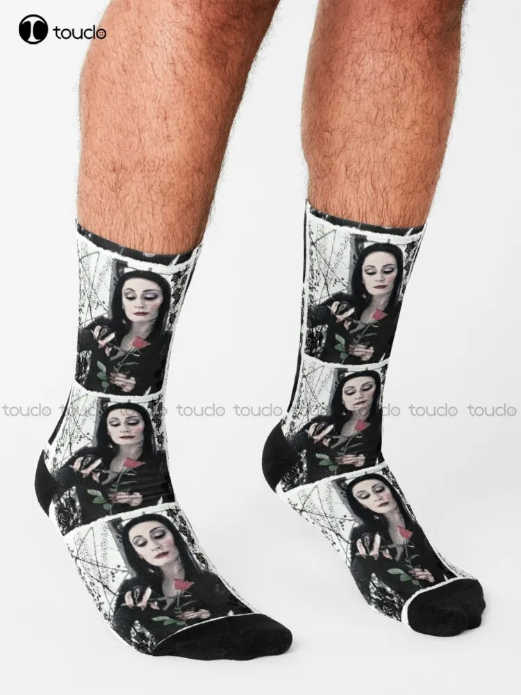 Morticia Addams Horror Family  Socks Girl Socks Unisex Adult Teen Youth Socks Personalized Custom 360° Digital Print