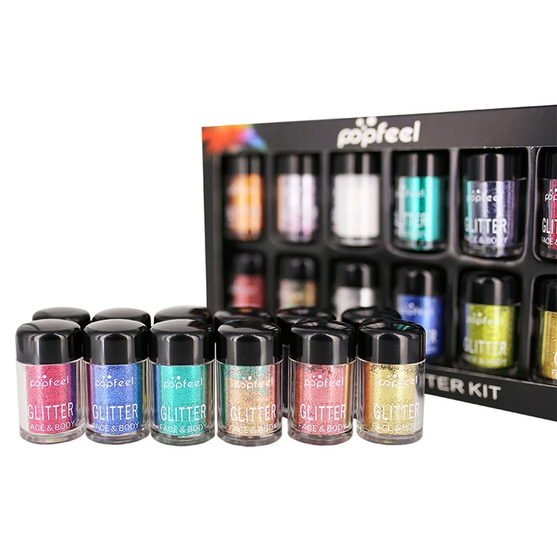 12 Pcs/set Glitter Eyeshadow Makeup Shiny Loose Glitter Powder Eye Shadow Cosmetic Make Up Pigment makeup pallete