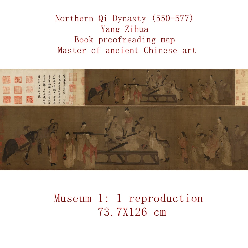 Northern Qi Dynasty (550-577) Yang Zihua Book proofreading map Master of ancient Chinese art Classic works Collect/give/decorate